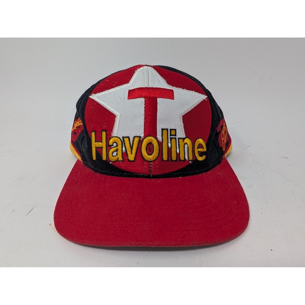 VINTAGE Ernie Irvan Havoline Hat Cap Snap Back Big Logo Texaco Nutmeg NASCAR